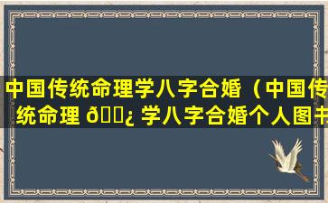 中国传统命理学八字合婚（中国传统命理 🌿 学八字合婚个人图书馆）